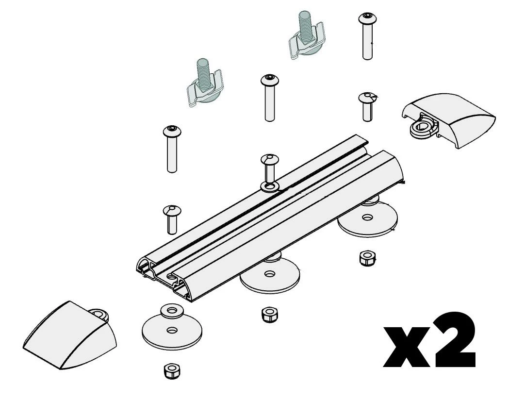 Yakima LNL Permanent Mount Kit Pack Of 2 - 9831032 1 Yakima LNL Permanent Mount Kit Pack Of 2 - 9831032
