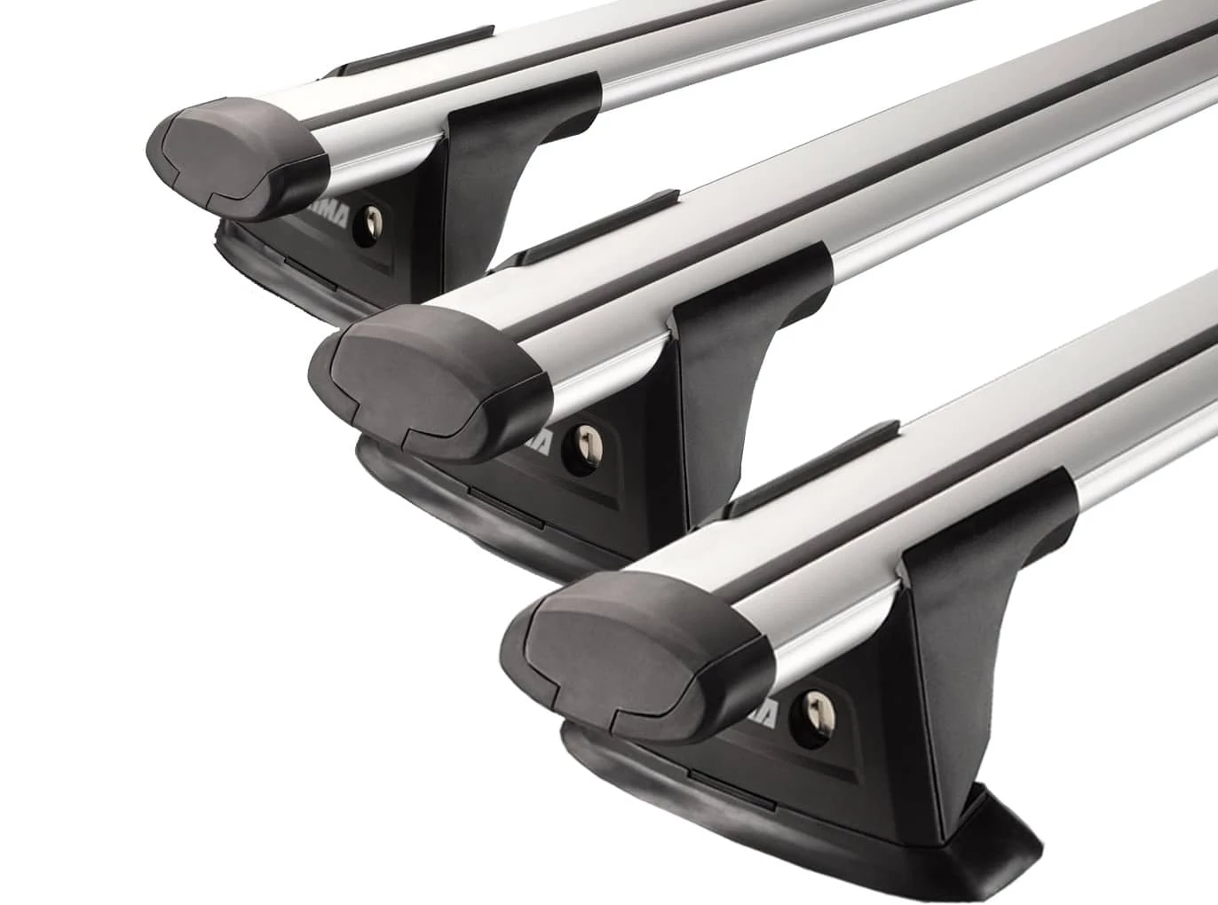 Yakima Aero ThruBar Silver 3 Bar Roof Rack For VOLKSWAGEN Multivan T5 5dr MPV With Bare Roof (2004 To 2015) 11 Yakima Aero ThruBar Silver 3 Bar Roof Rack For VOLKSWAGEN Multivan T5 5dr MPV With Bare Roof (2004 To 2015) - Image 11