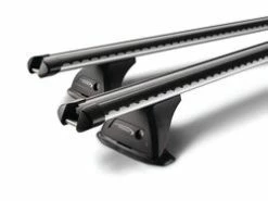 Yakima HD Through Bar Silver 2 Bar Roof Rack For VOLVO XC60 5dr SUV With Flush Roof Rail (2009 To 2017)