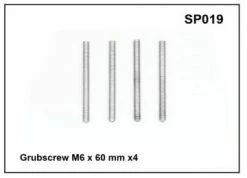 Prorack / Yakima Whispbar Grubscrew M6 X 60mm X 4 YSO019