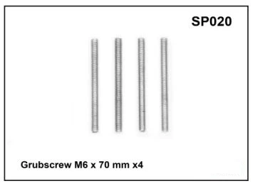 Prorack / Yakima Whispbar Grubscrew M6 X 70mm X 4 YSP020 1 Prorack / Yakima Whispbar Grubscrew M6 X 70mm X 4 YSP020