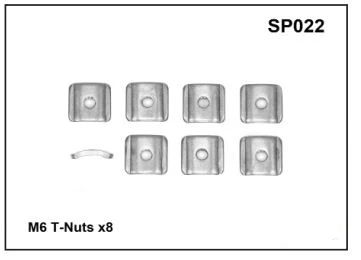 Prorack / Yakima Whispbar M6 T-Nuts X 8 YSP022 1 Prorack / Yakima Whispbar M6 T-Nuts X 8 YSP022