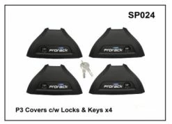 Prorack / Yakima Whispbar P3 Covers C/w Locks & Keys X 4 YSP024