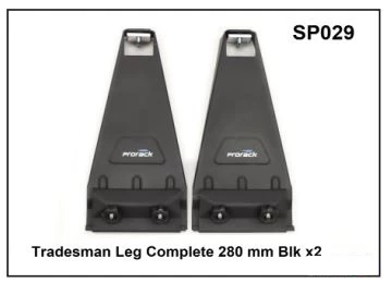 Prorack / Yakima Whispbar Tradesman Leg Complete 28cm Blk X 2 YSP029 1 Prorack / Yakima Whispbar Tradesman Leg Complete 28cm Blk X 2 YSP029