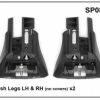 Prorack / Yakima Whispbar/Prorack Flush Legs LH&RH No Covers SP082